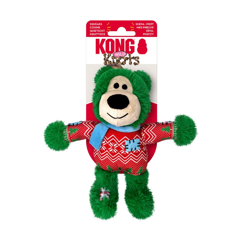 JOUET KONG WILD KNOTS BEAR NOEL S/M