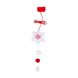 JOUET CHAT FLOCON POMPON NOEL