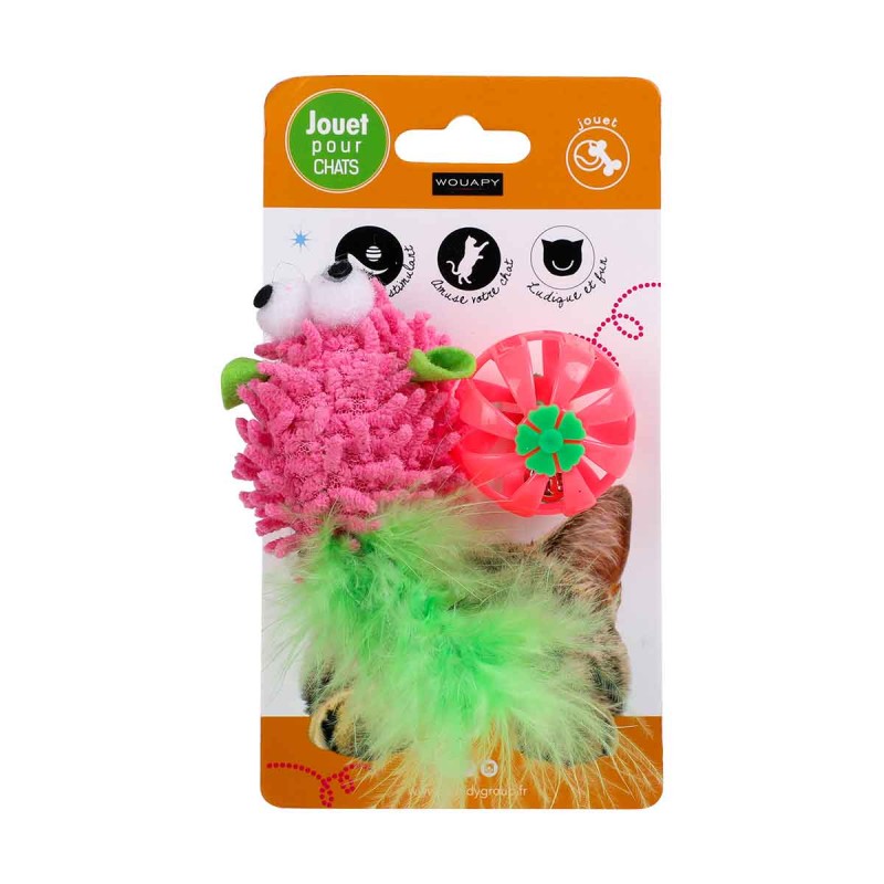 JOUET CHAT SOURIS + BALLE