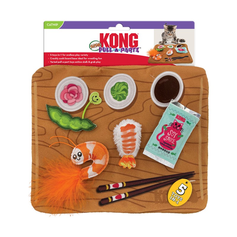 JOUET KONG CHAT PULL A PARTZ SUSHI