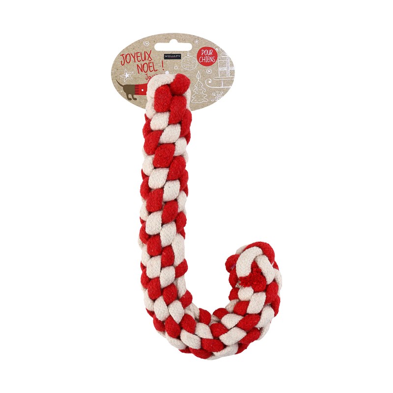 JOUET CORDE SUCRE D'ORGE NOEL