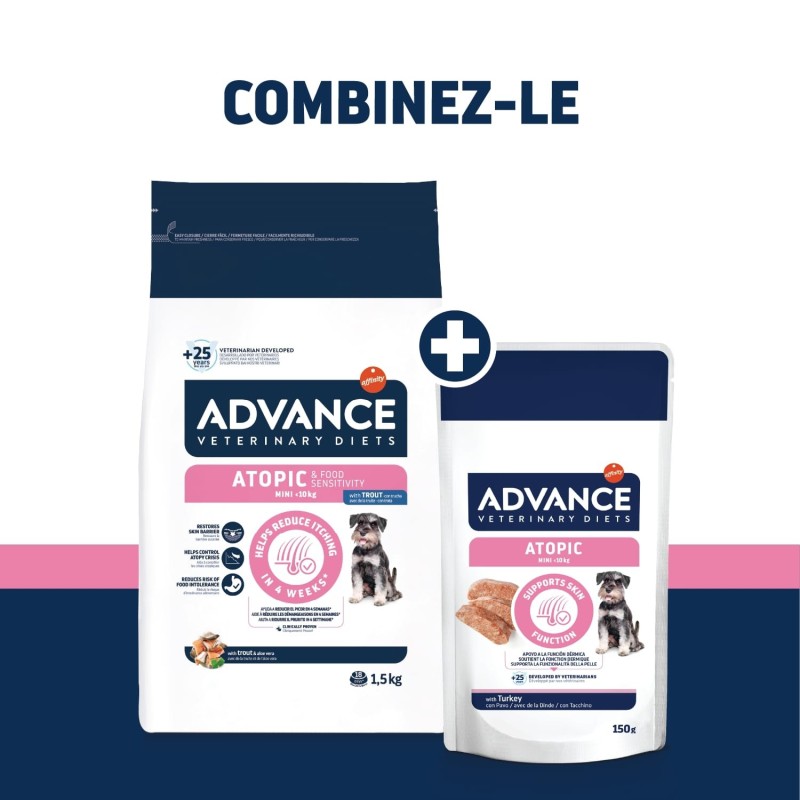 ADVANCE VETERINARY DIET CHIEN MINI ATOPIC 1.5KG