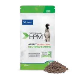 VETERINARY HPM CHAT STERILISE&ENTIER SAUMON 1,5KG