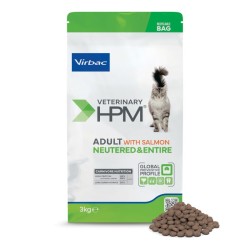 VETERINARY HPM CHAT STERILISE&ENTIER SAUMON 3KG