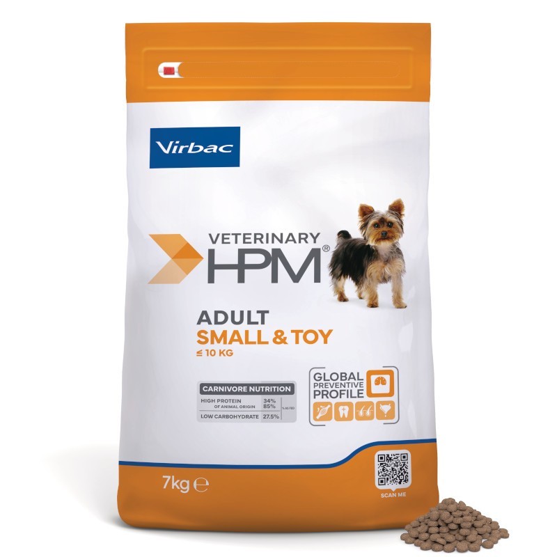 VETERINARY HPM CHIEN ADULT SMALL&TOY 7KG