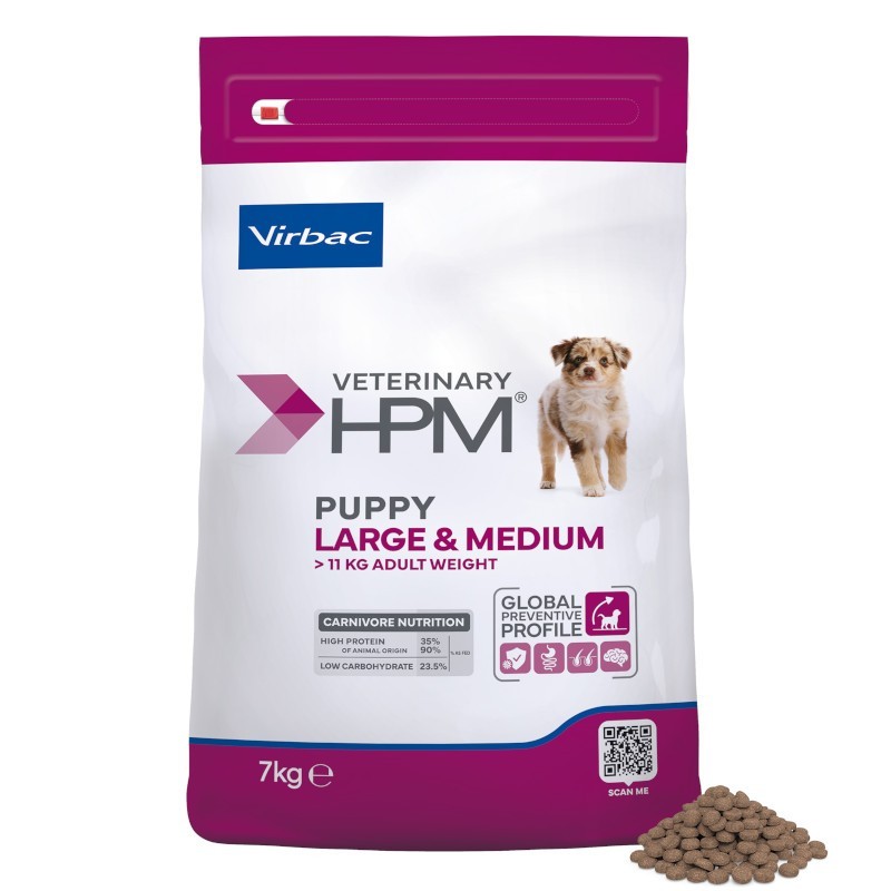 VETERINARY HPM PUPPY LARGE&MEDIUM 7KG