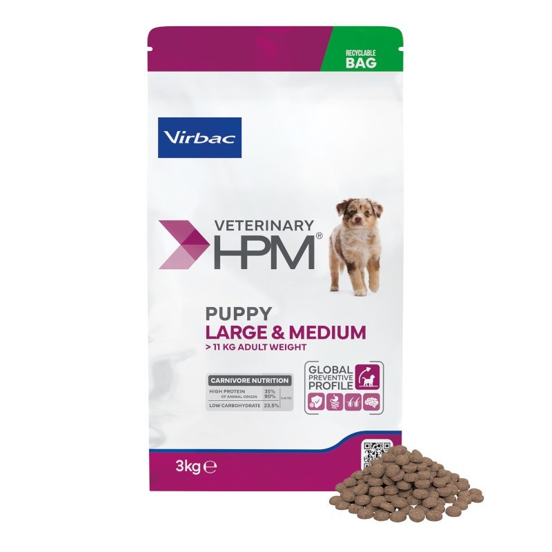 VETERINARY HPM PUPPY LARGE&MEDIUM 3KG
