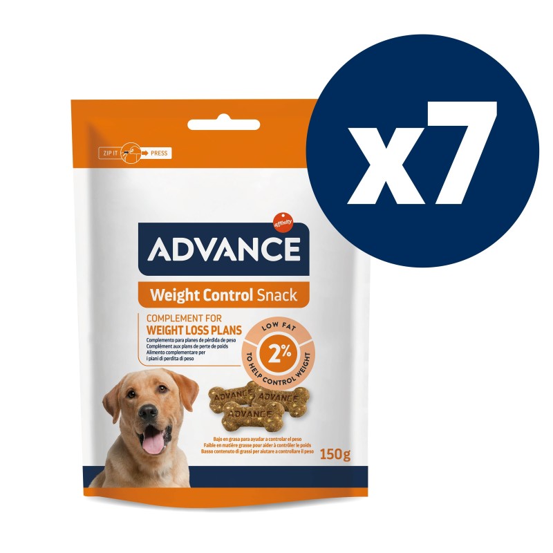 ADVANCE CHIEN WEIGHT CONTROLE SNACK 7X150G