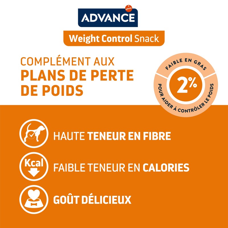 ADVANCE CHIEN WEIGHT CONTROLE SNACK 7X150G