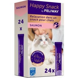 HAPPY SNACK BY FELIWAY SAUMON 24X15G