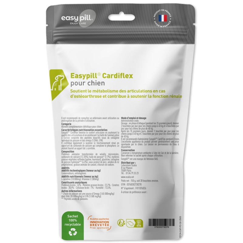EASYPILL CARDIFLEX CHIEN 30 BOUCHEES