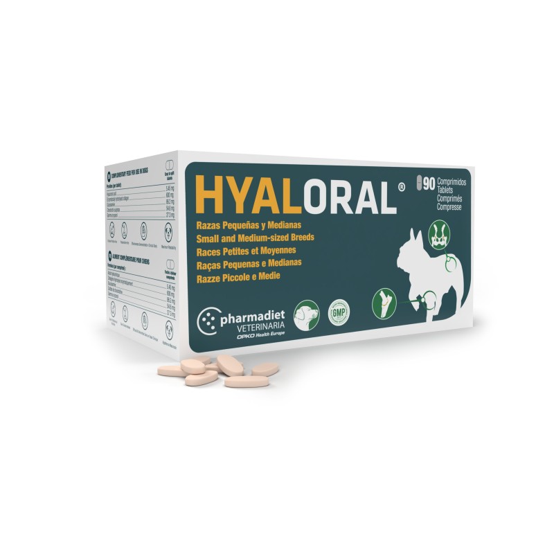 HYALORAL CHIOT,PETIT & MOYENNES 90 CPRS