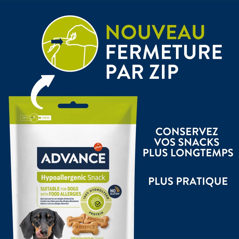 ADVANCE CHIEN HYPOALL SNACK 150G