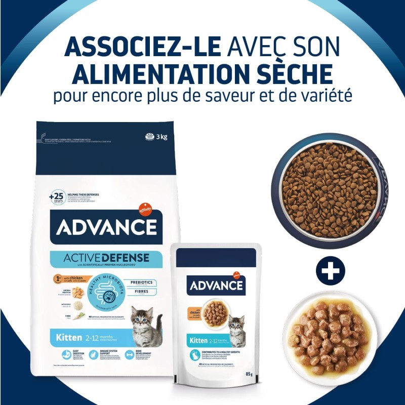 ADVANCE KITTEN POULET 12X85G