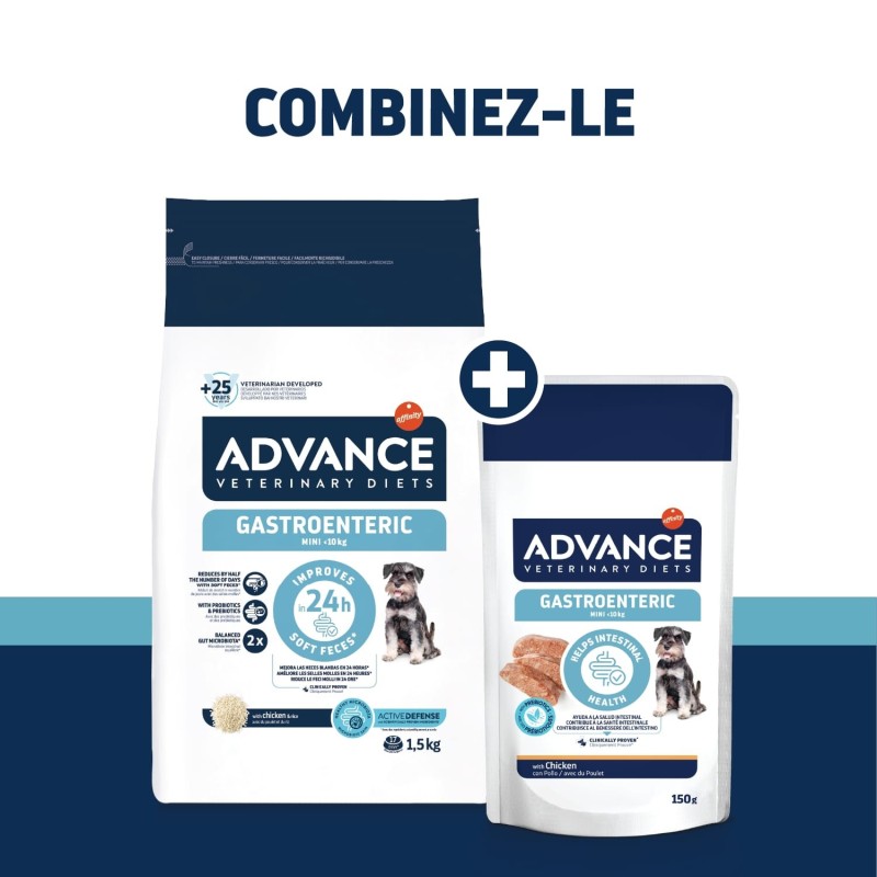 ADVANCE VETERINARY DIET CHIEN MINI GASTRO 8X150G