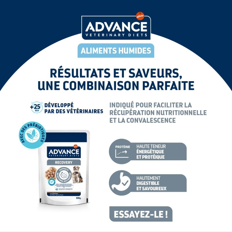 ADVANCE VETERINARY DIET CHIEN CHAT RECOVERY 11X110G