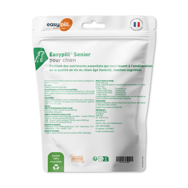 EASYPILL CHIEN SENIOR 42 BOUCHEES