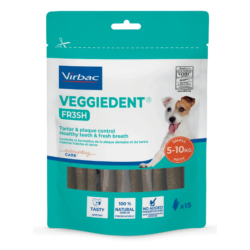 VEGGIEDENT FRESH S CHIEN 5-10KG X 15 LAMELLES